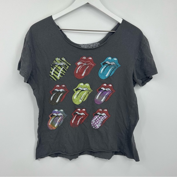Vintage Y2K The Rolling Stones Off The Shoulder Band Tee Size Medium Streetwear - Picture 2 of 7